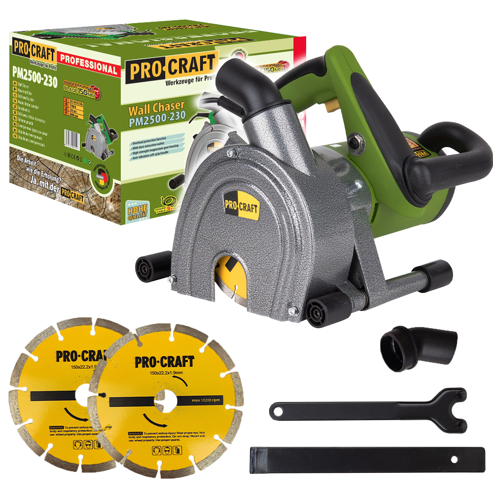 Fréza na drážky do muriva Procraft PM2500-230 | PM2500-230 Fréza na drážky do muriva Procraft PM2500-230 | PM2500-230
