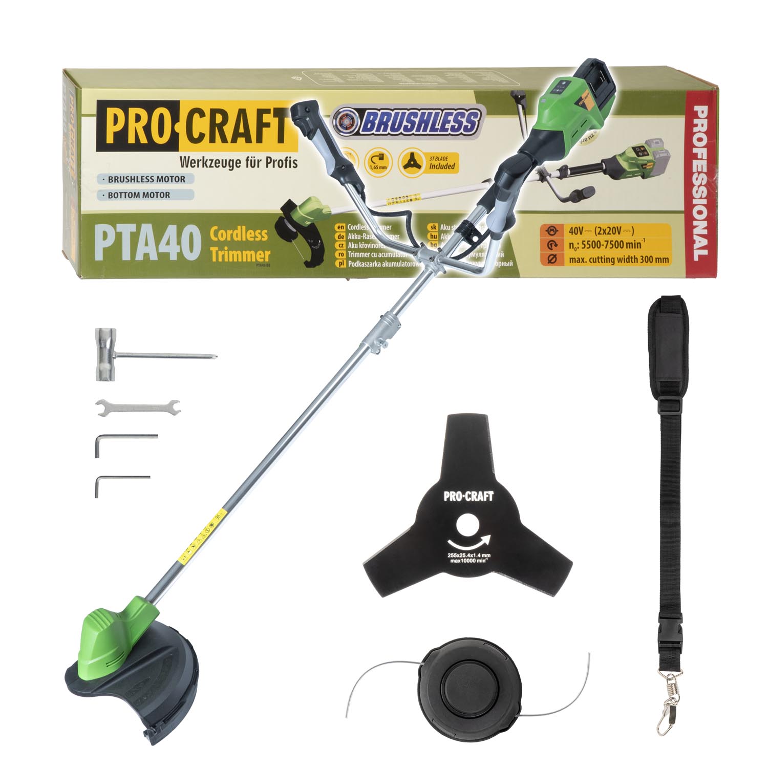Aku krovinorez Procraft PTA40 (bez akumulátora a nabíjačky) | PTA40 Aku krovinorez Procraft PTA40 (bez akumulátora a nabíjačky) | PTA40