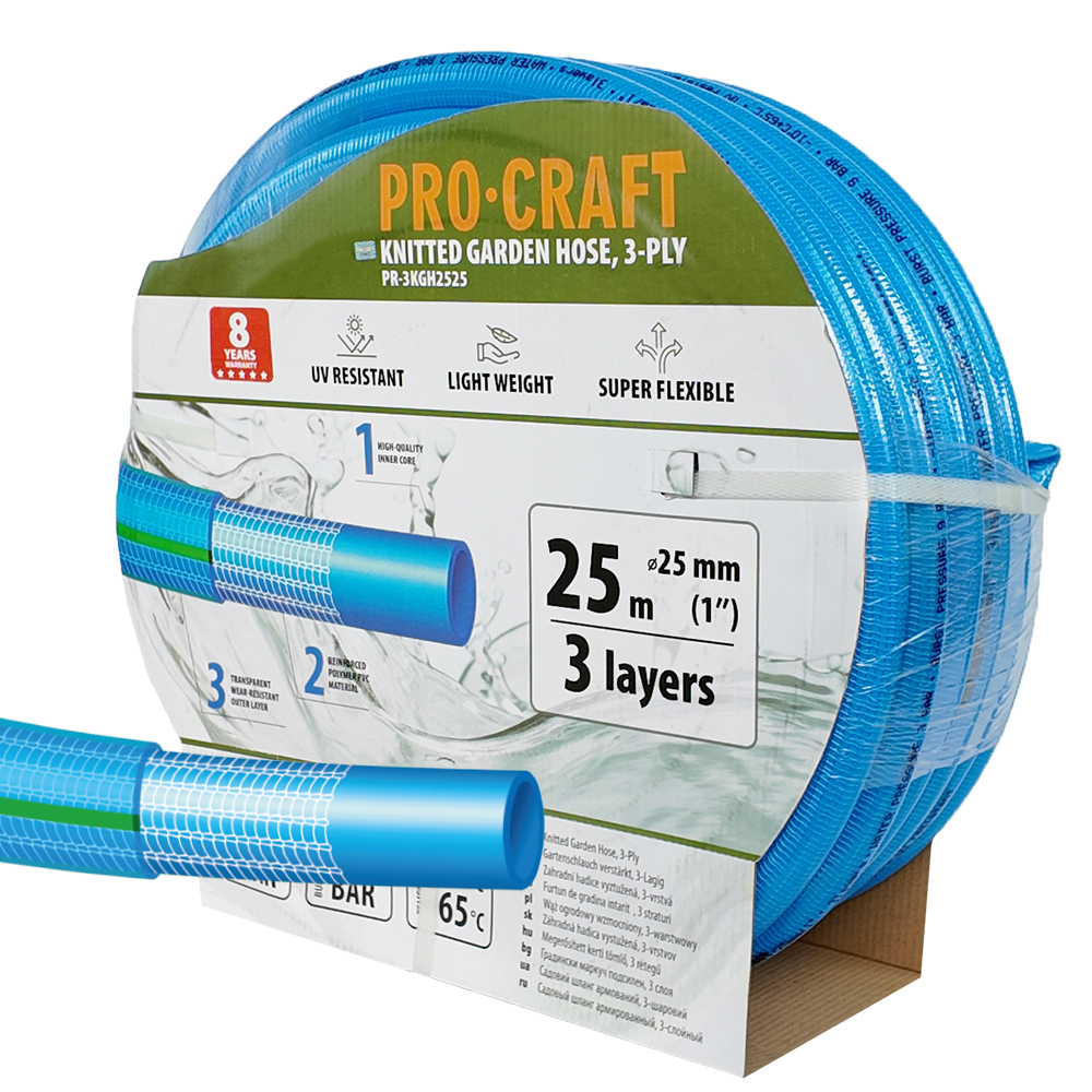 Záhradná hadica Procraft PR-3KGHH2525 3-vrstvová Záhradná hadica Procraft PR-3KGHH2525 3-vrstvová