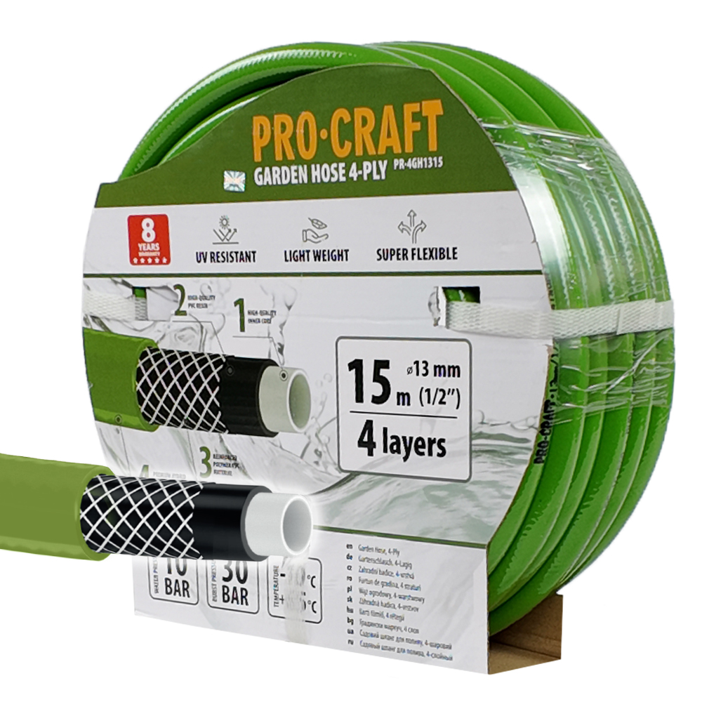 Záhradná hadica Procraft PR-4GH1315 4-vrstvová Záhradná hadica Procraft PR-4GH1315 4-vrstvová