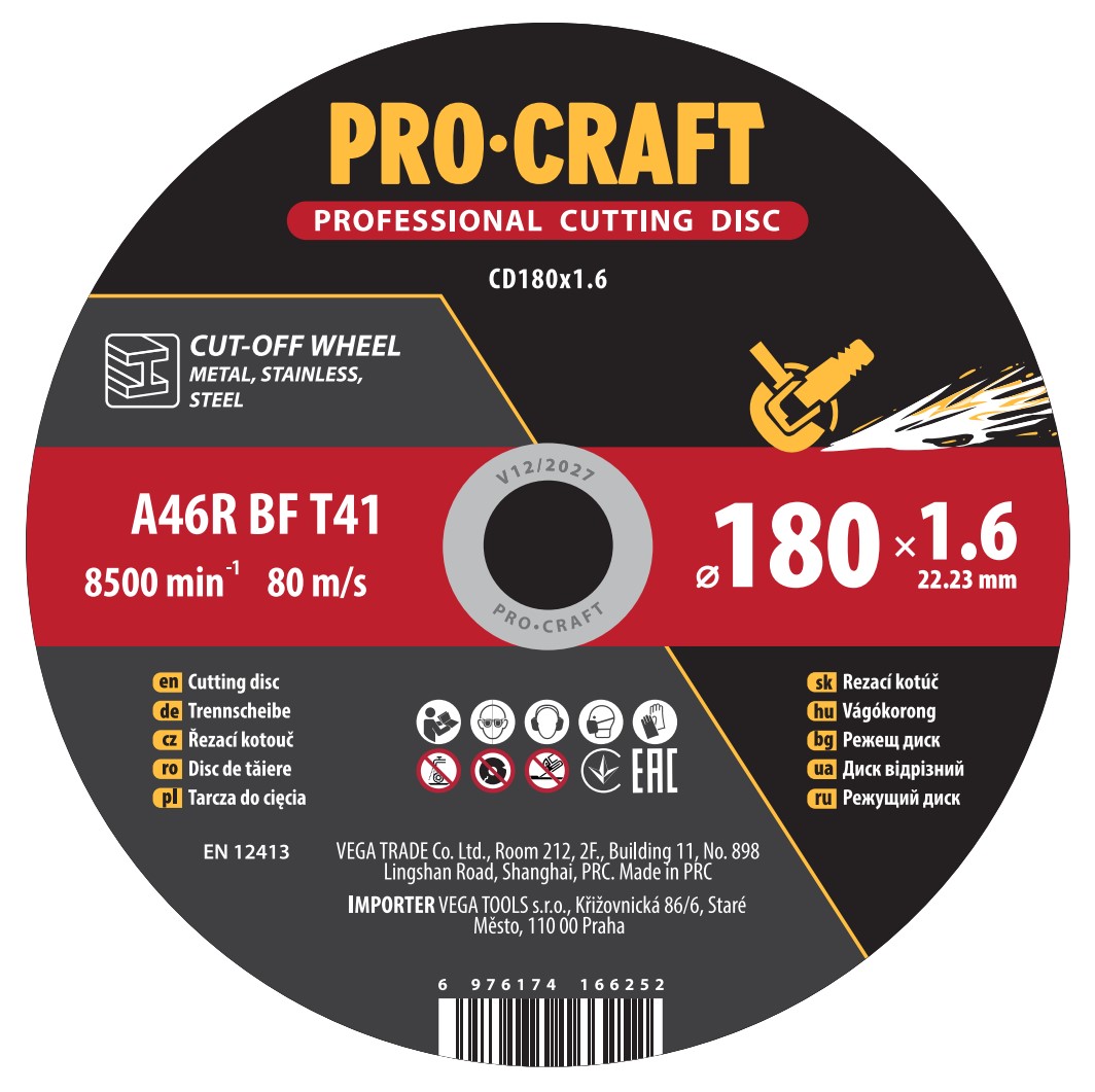 Rezný kotúč Procraft CD180x1 Rezný kotúč Procraft CD180x1