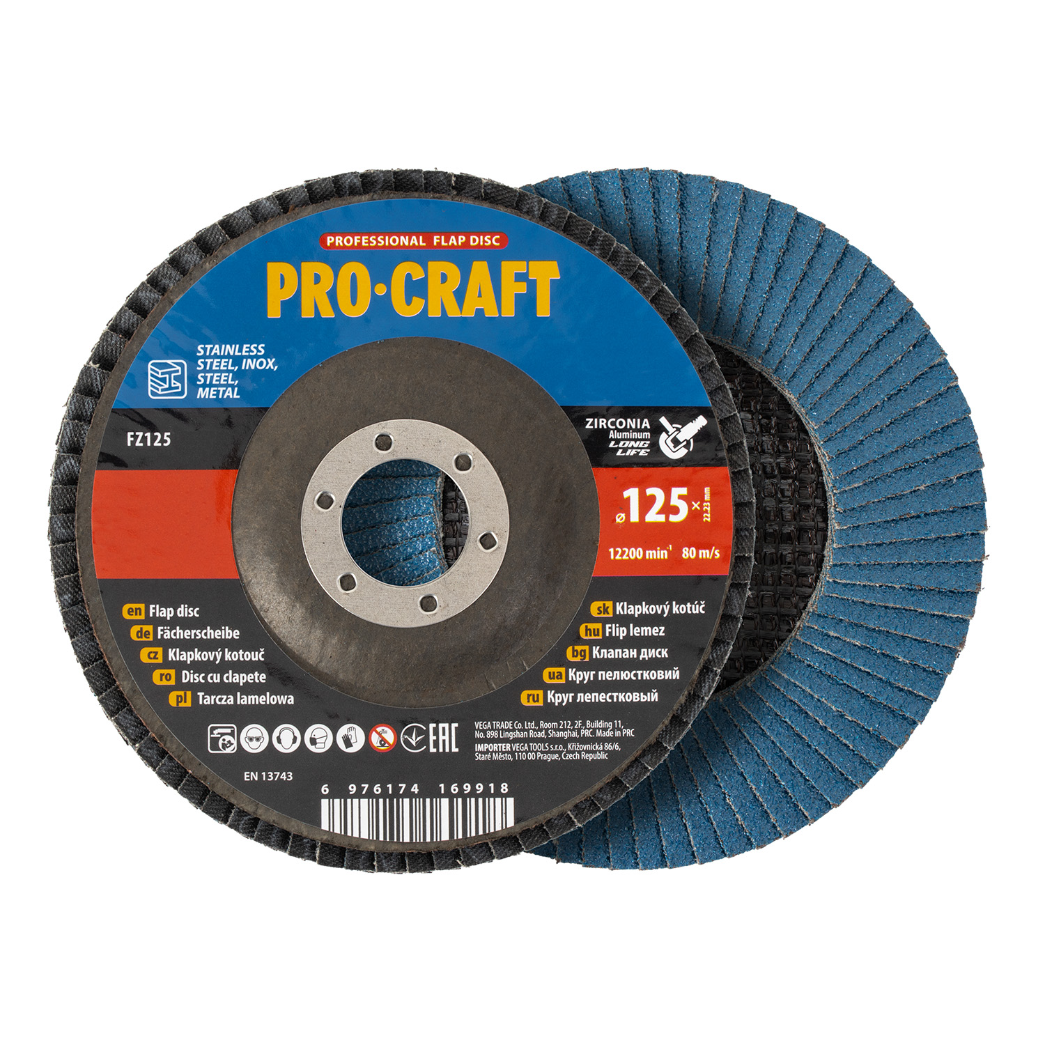 Laminovaný disk Procraft (zirkón) T29 FZ125P80T29 | FZ125P80T29 Laminovaný disk Procraft (zirkón) T29 FZ125P80T29 | FZ125P80T29