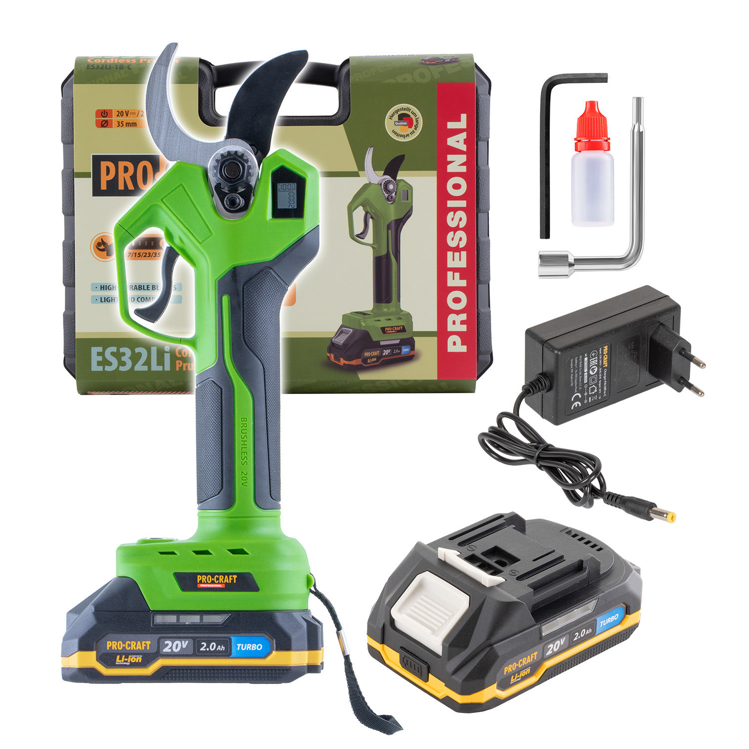 Akumulátorové nožnice na vetvy Procraft ES32Li | ES32Li Akumulátorové nožnice na vetvy Procraft ES32Li | ES32Li