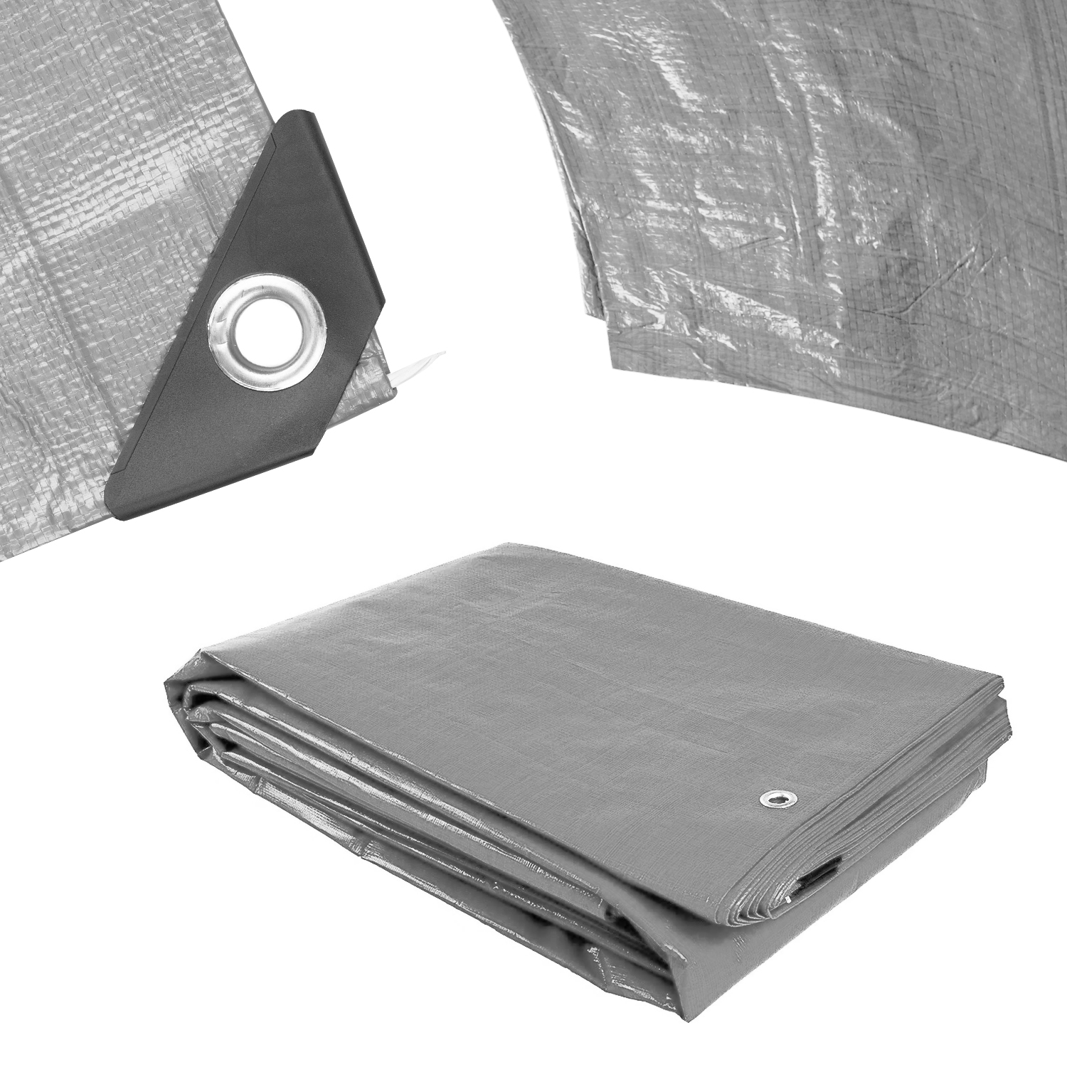Plachta Procraft ST3x6 200g/m² nepremokavá s okami 3x6 m strieborná | ST3x6 Plachta Procraft ST3x6 200g/m² nepremokavá s okami 3x6 m strieborná | ST3x6