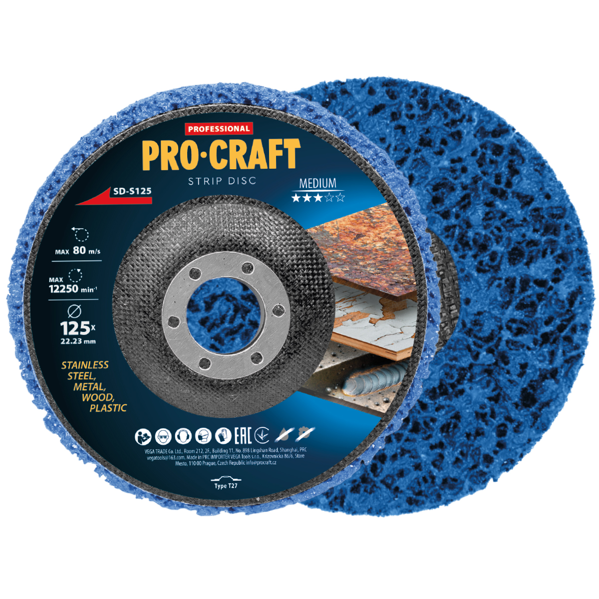 Brúsny kotúč Clean & Strip Procraft SD-S125 | SD-S125 Brúsny kotúč Clean & Strip Procraft SD-S125 | SD-S125