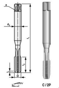 Závitník strojný brúsený 3044 M4 DIN 371 HSSE