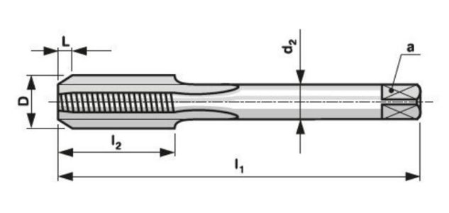 Závitník sadový ručný 8/3011 HSS BSW 1/8" III.