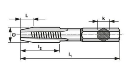 Závitník strojný 3043 M8 HSSE 166080 s lamačom