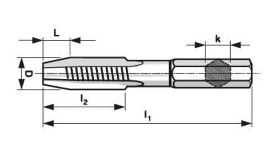 Závitník strojný 3043 M8 HSSE 166080 s lamačom
