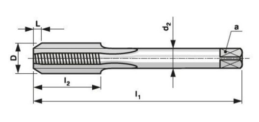 Závitník sadový ručný 8/3011 HSS BSW 3/8" I.