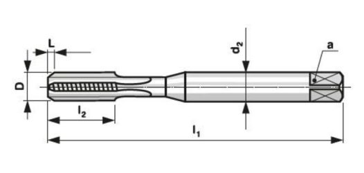 Závitník strojný brúsený s priamou drážkou 223042 HSSE ISO1 M10