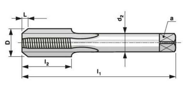 Závitník sadový ručný 3012 HSS G 3/4" III.