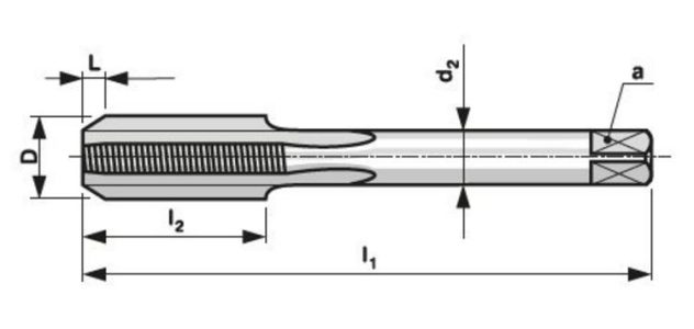 Závitník sadový ručný 3010 M8x1 III. HSS L 2181