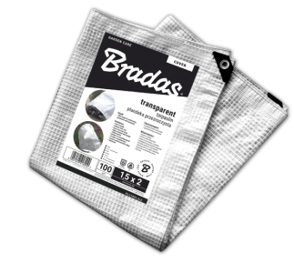 Plachta krycia 3 x 4m 100g transparent PLC1003/4