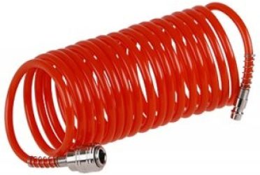 Hadica vzduchová špirálová 5 m s rýchlospojkami