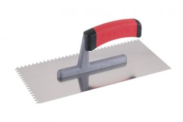 Hladidlo nerez 280 x 130 mm 4-zubé gumová rukoväť Profi 31141