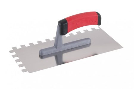 Hladidlo nerez 280 x 130 mm 12-zubé gumová rukoväť Profi 31145