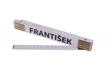 Meter 2 m drevený skladací biely FRANTIŠEK 13411
