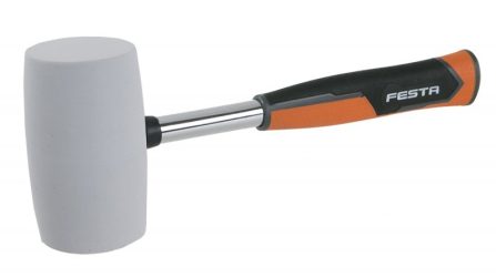 Palica gumová o 65 mm biela s kovovou rukoväťou 19294