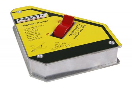 Magnet uhlový 150x150x38 mm 90° vypínač 70096