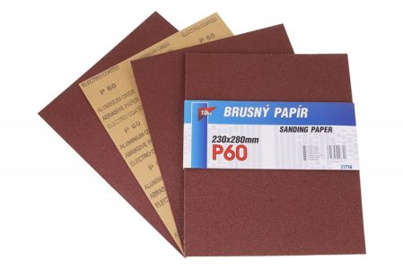 Papier brúsny 230 x 280 mm P60 10 ks 21716