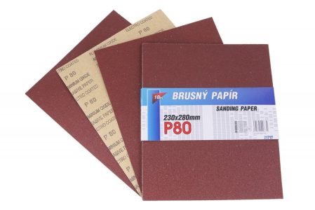 Papier brúsny 230 x 280 mm P80 10 ks 21717