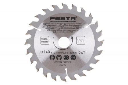 Kotúč pílový 140 x 20 mm 24 zubov TCT Festa 22302