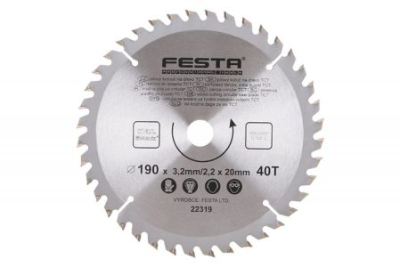 Kotúč Pílový 190 x 20 / 40z TCT 22319 Festa