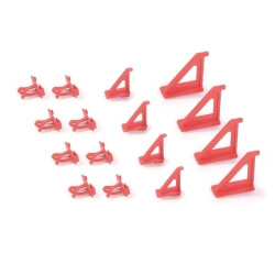 Sada držiakov BINNER HOOKS červených na panel montážny 16ks KBH16-3020