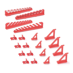 Sada držiakov BINNER HOOKS červených na panel monážny 20ks KBH20-3020