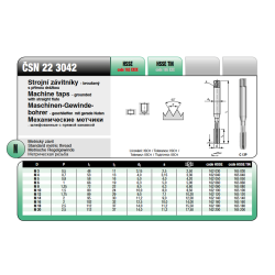 Závitník sadový ručný  3042 M33 HSSE priama drážka