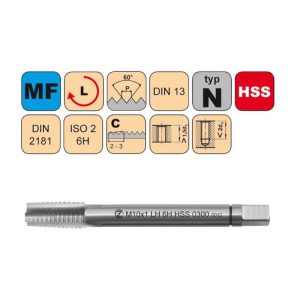 Závitník sadový ručný 2181 0300 M12x1 I. HSS L