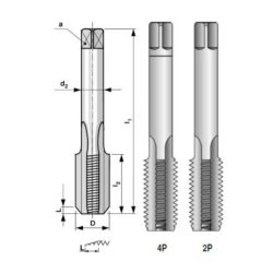 Závitník sadový ručný  3012 G 1/4  I.HSS /0302/
