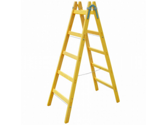 Rebrík dvojitý drevený 5 priečok 1