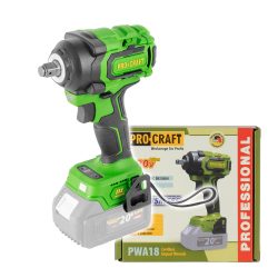 Aku rázový uťahovák Procraft PWA18 (bez akumulátora a nabíjačky) | PWA18bb