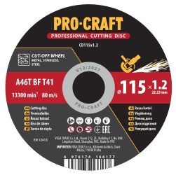 Rezný kotúč Procraft CD115x1