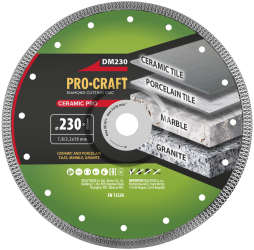 Diamantový rezný kotúč Ceramic PRO Procraft DM230 | DM230