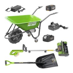 AKU fúrik Procraft PWB150 + aku snehová fréza PSB20bb + lopata GPS-1150 + batéria a nabíjačka | SPWB150/PSB20bb/GPS-1150/20-4/20-1