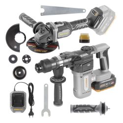 Sada aku vŕtacie kladivo Procraft Industrial HD20A a uhlová brúska Procraft Industrial AG125Bbb | SHD20A/AG125B-BB